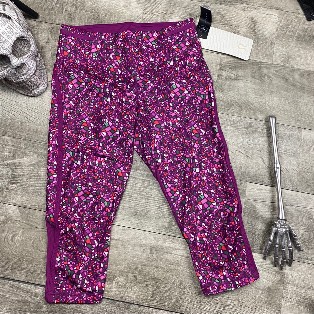 Lululemon purple real quick crop leggings